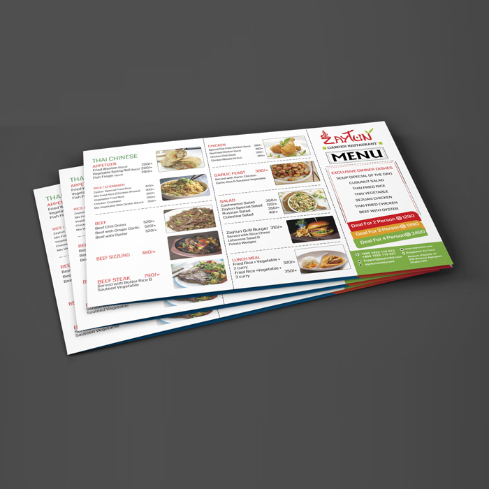 PVC Food Menu Board - পিভিসি ফুড মেনু বোর্ড